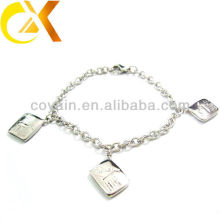 stainless steel jewelry bracelet with pendant for lovely girl